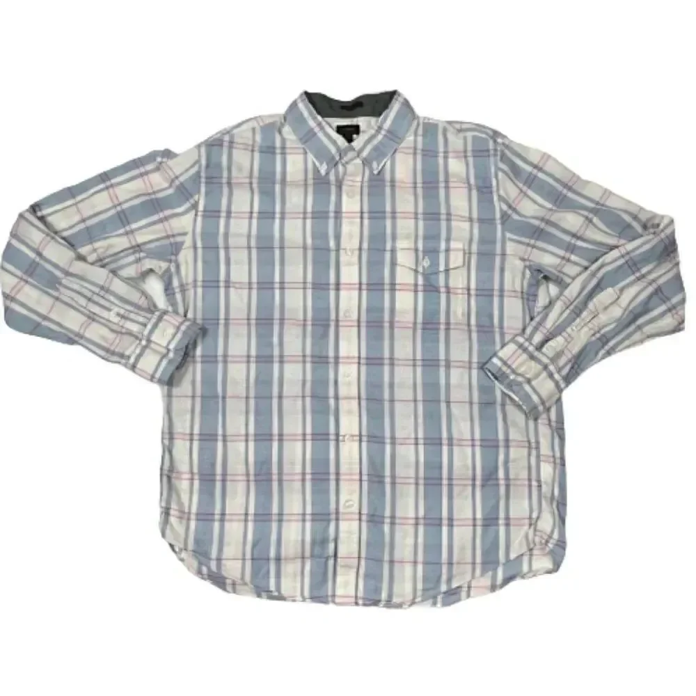 J Crew Mens Shirt XL Slim Fit Plaid Long Sleeve